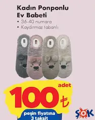 KADIN PONPONLU EV BABETİ fiyat ve kampanya bilgisi